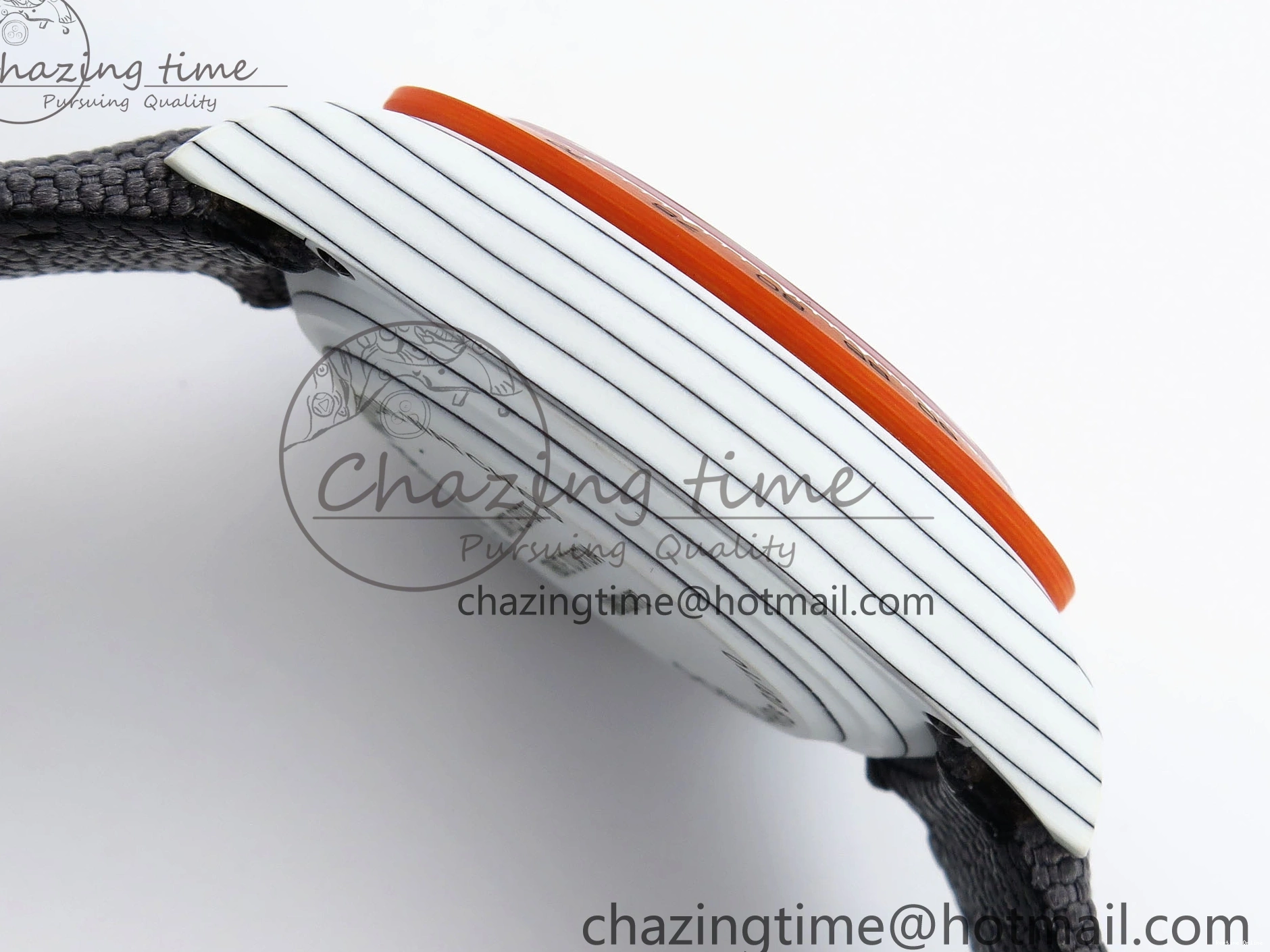 0516 Daytona DIW White Carbon Case DIWF Edition Gray White Dial Orange Bezel on Gray Nylon Strap A HighQuality 1844